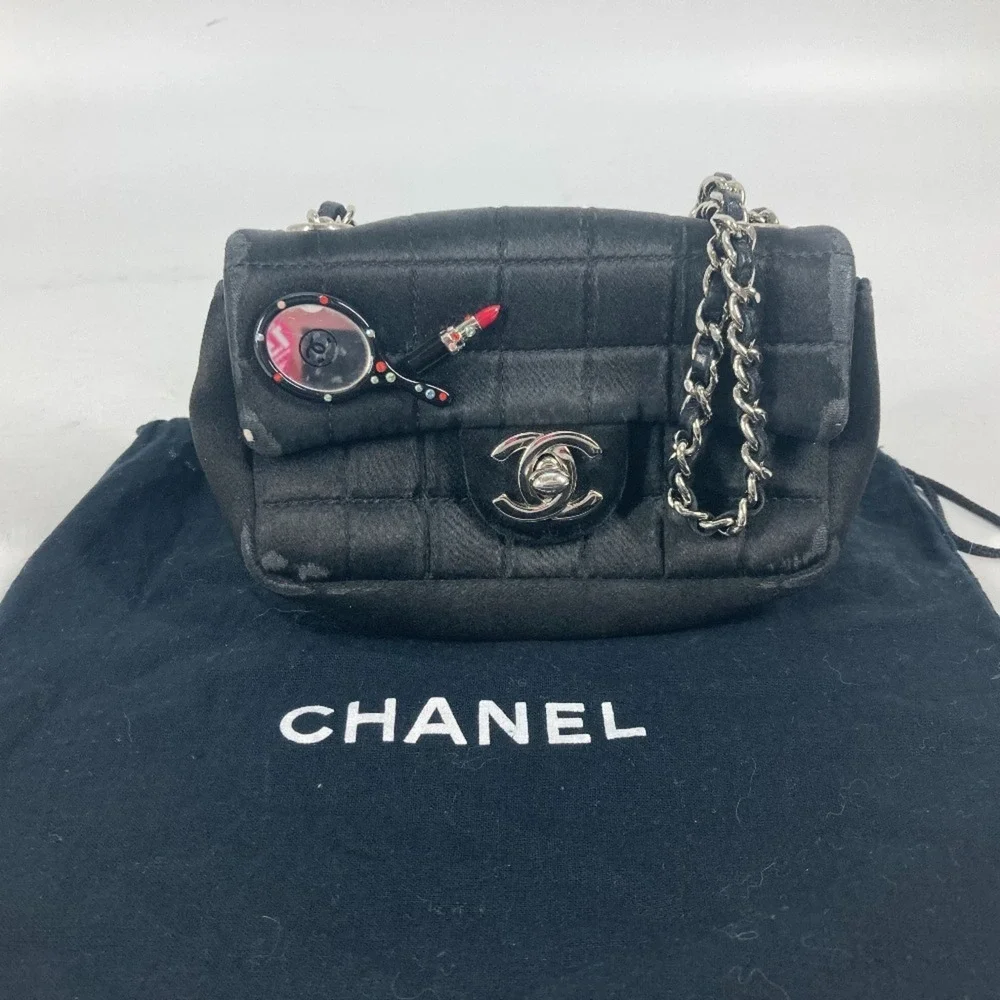 CHANEL Black Logo Pochette Shoulder Bag - Picture 8 of 13